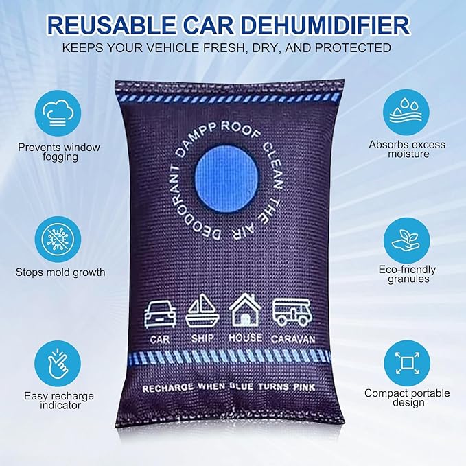 Reusable Dehumidifier Bags, Car Moisture Absorber - Image 3