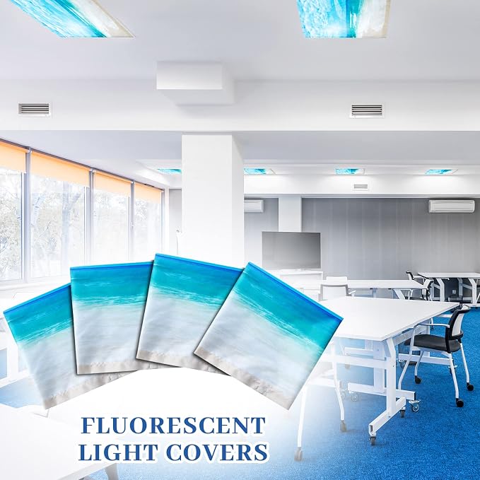 Hortsun 4 Pack 4 x 2 Feet Fluorescent Light Covers, Magnetic Light Filters - Image 6