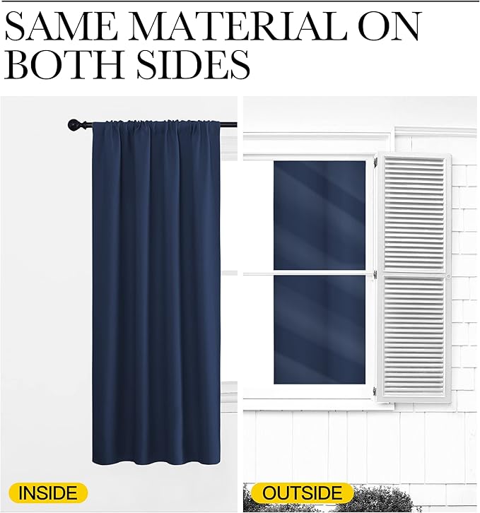 NICETOWN Kitchen Curtains, Short Blackout Curtains & Drapes, Thermal Insulated - Image 6