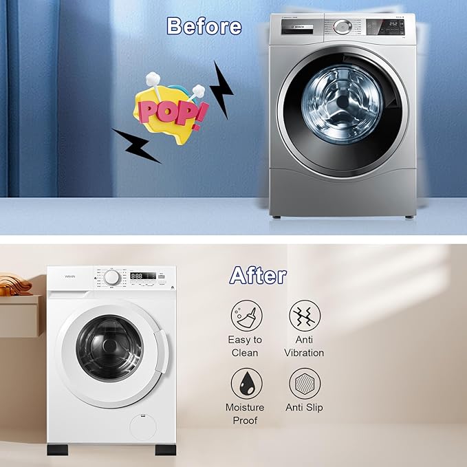 4Pcs Anti Vibration Pads for Washing Machine, Stops Washer Dryer Moving - Image 3