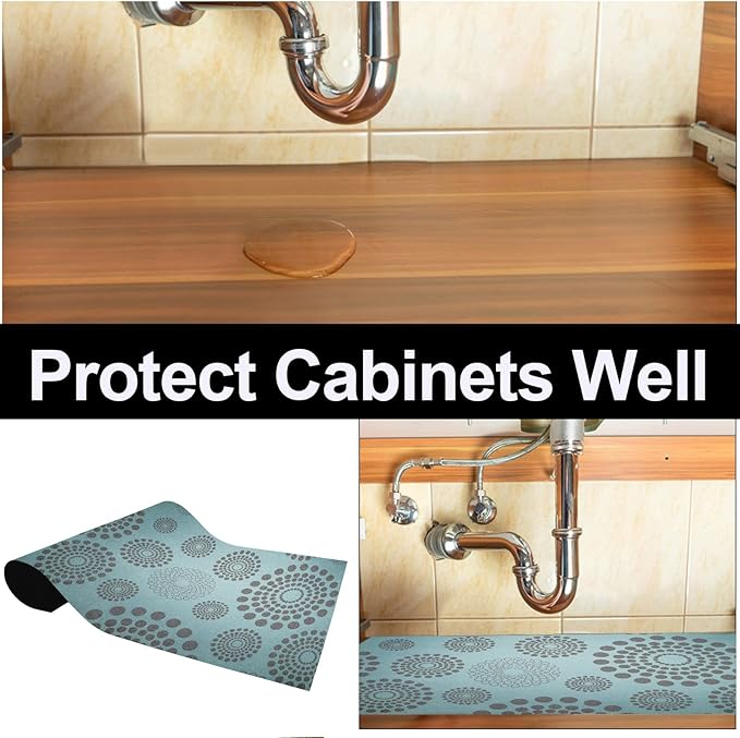 AiBOB Waterproof Under Sink Mat, Absorbent Quick Dry Sink Liners Protect - Image 4