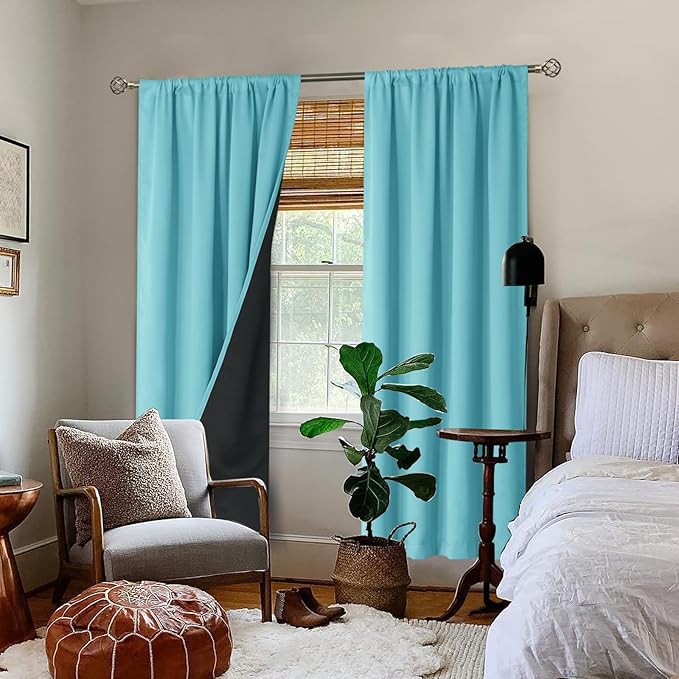 BGment 100% Blackout Curtains for Bedroom 72 Inch Length, Full Room Darkening - Image 2