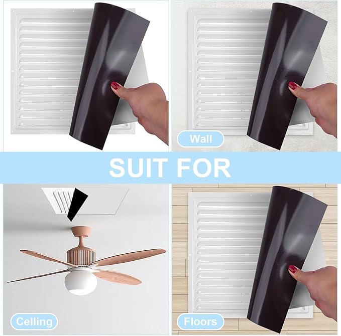 Square Magnetic Vent Covers, Extra Strong Magnets, 13.75" x13.75", Fits Steel - Image 4
