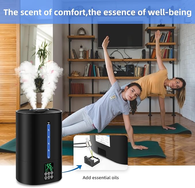 6L Humidifiers for Bedroom Large Room Home, Cool and Warm Humidifier for Plants - Image 8