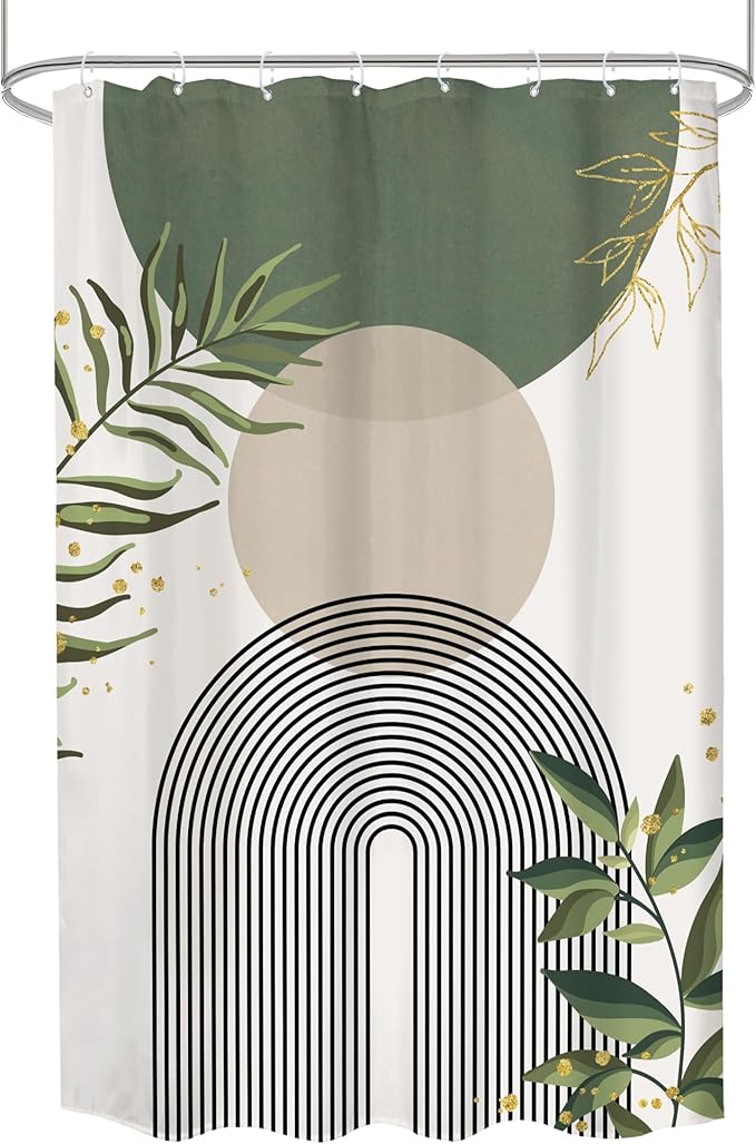 Stall Small Boho Shower Curtain 48Wx72H Rv Sage Green Modern Bohemian Abstract - Image 5