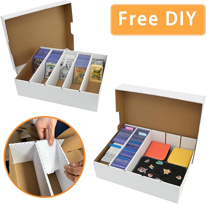 Sports Card Boxes 3900-12000 Count Cardboard Card Storage Box White Bulk Card - Image 3