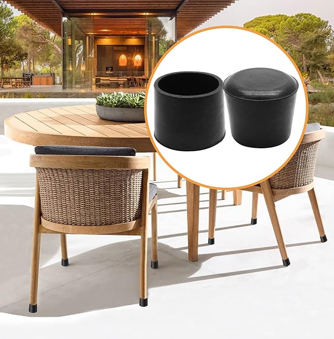 Piutouyar Round PVC Rubber Furniture Covers, 38mm / 1.5 Inches Table Chair Leg - Image 7