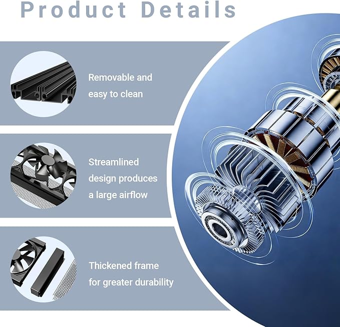 Adjustable Window Exhaust Fan for Sliding Windows, Vertical Window Exhaust Fan - Image 4