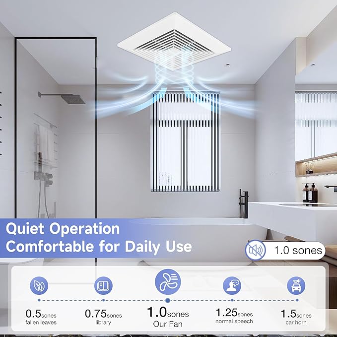 Bathroom Ceiling Exhaust Fan, Household Bath Vent Ventilation Fan - Image 4