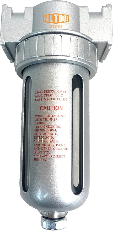 1/2" NPT Mid Flow Compressed Air In Line Filter Desiccant Dryer Moisture Water by AllToolDepot