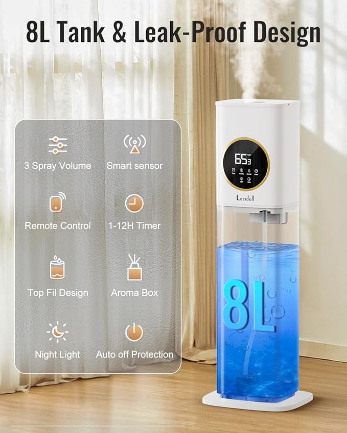 Humidifiers for Bedroom, 2.1Gal/8L Humidifier large room - Image 3