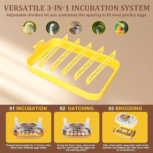 3rd Gen - 24 Egg Automatic Incubator, Stage-Based Adaptive Humidity - Image 10