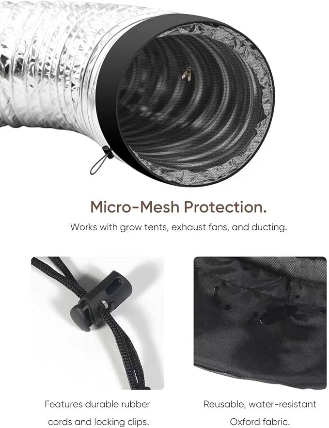 THE GROWING 2-Pcs 4" Mesh Grow Tent Vent Cover - Image 4