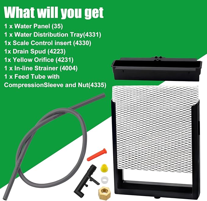 4793 Humidifier Filter Replacement Parts No. 10 Water Panel and 4079 Feed Tube - Image 5