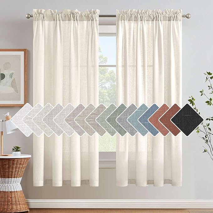 Linen Curtains Elegant Natural Linen Blended Curtains Energy Efficient Light by HVERSAILTEX