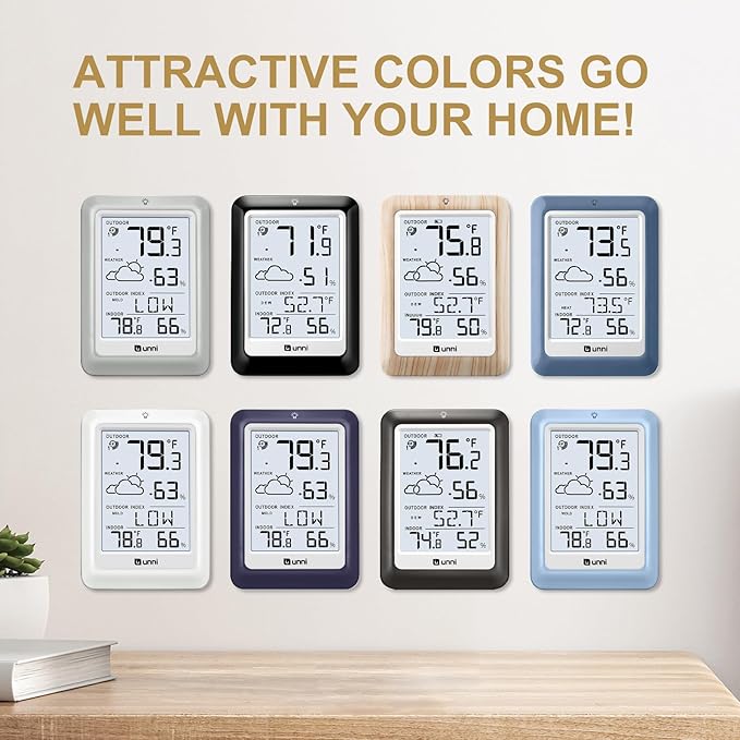 Indoor Outdoor Thermometer Wireless Weather Station, Temperature Humidity - Image 7
