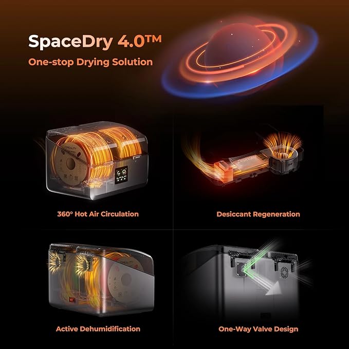Creality Upgraded Filament Dryer 4 Spools, Space Pi X4 Filament Storage Box - Image 3