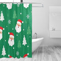 Christmas Green Santa Tree Shower Curtain Liner 72×72 inch by Unknown