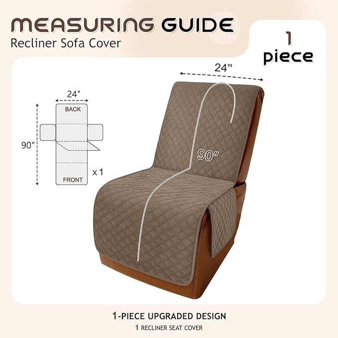 Arfntevss Waterproof Recliner Sectional Couch Covers - Image 5