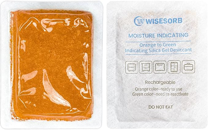 100 Packs 100 Gram Rechargeable Desiccant Packs, Moisture Absorbing Bag by Wisesorb