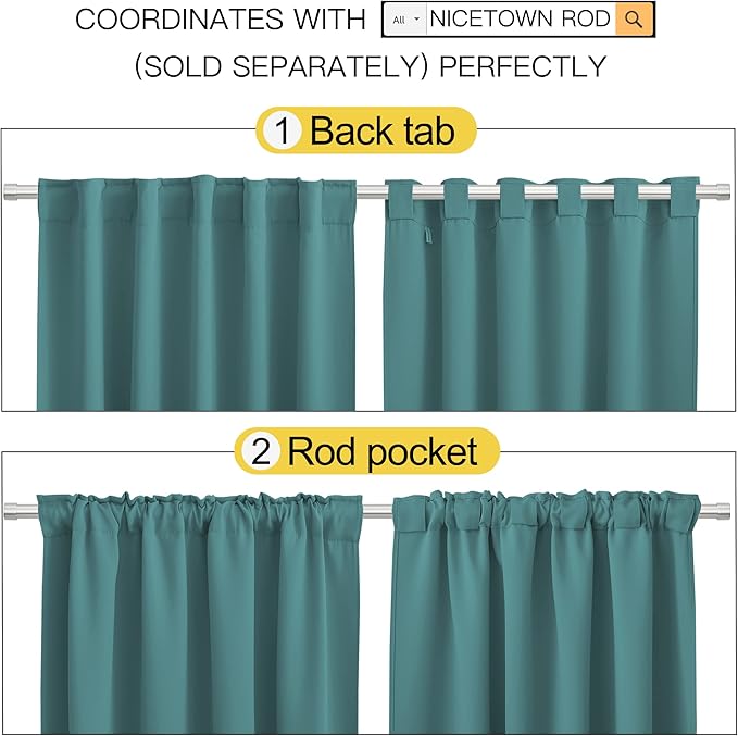NICETOWN Patio Blackout Curtains and Draperies - Image 3