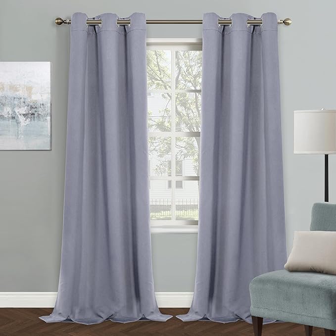 MYSKY HOME Silver Grey Curtains by MYSKYHOME