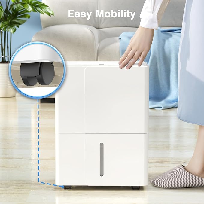 3, 000 Sq.Ft. Dehumidifier for Home Bedrooms, 1.2Gal Water Tank - Image 2
