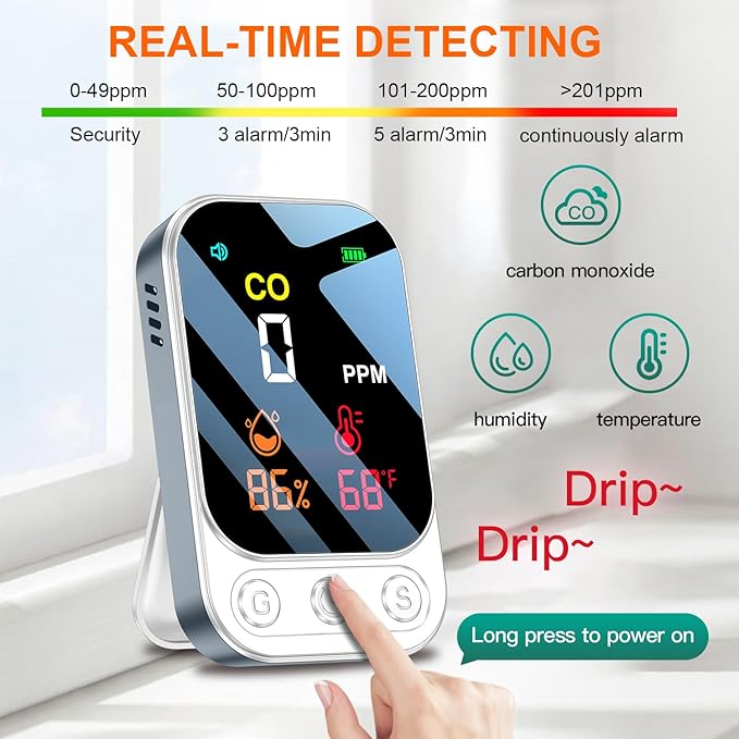 Portable Carbon Monoxide Detectors Mini Size CO Monitor - Image 5