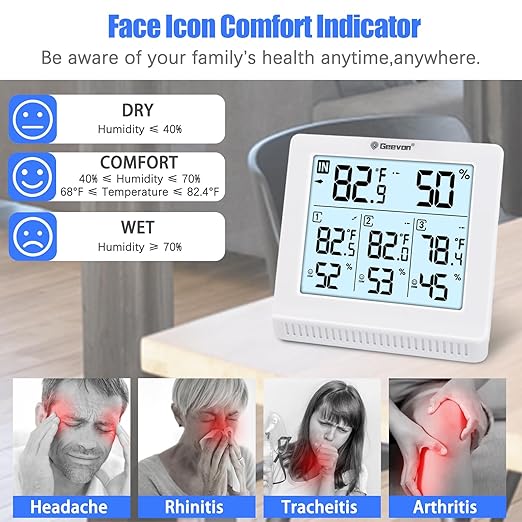 Geevon Indoor Outdoor Thermometer Wireless - Image 5