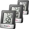 TempPro TP49 3 Pieces Digital Hygrometer Indoor Thermometer Humidity Meter Mini by ThermoPro
