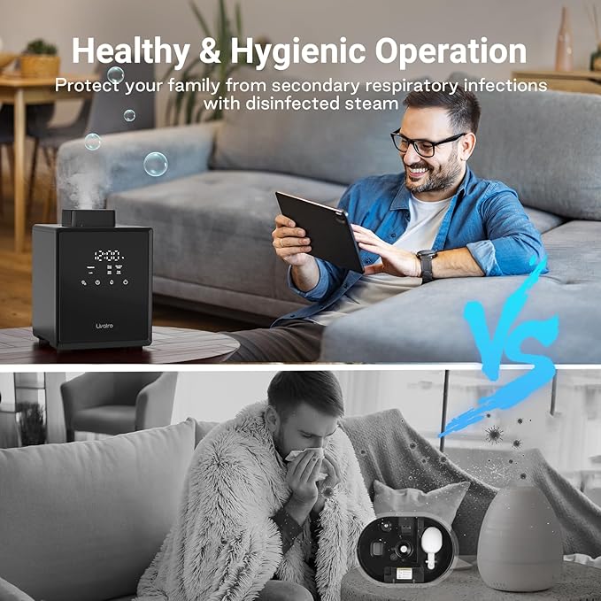 Stainless Steel Humidifier, 3L Warm Mist Humidifier, Easy Clean - Image 3