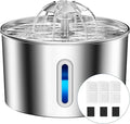 Cat Water Fountain Stainless Steel - 74oz/2.2L Automatic Large Pet Watering by CatWaterFountain