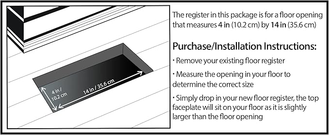 Decor Grates PL414-WH Floor Register - Image 4