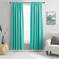DONREN 84 Inch Turquoise Curtains Home Decoration Privacy Protection by DONREN