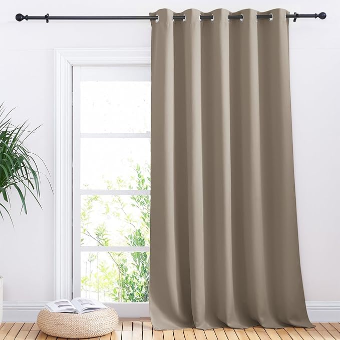 NICETOWN Sliding Door Curtains, Wide Thermal Blackout Patio Door Curtain Panel by NICETOWN