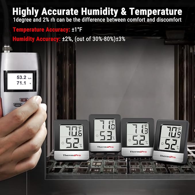 ThermoPro TP49 Digital Hygrometer Indoor Thermometer Humidity Meter Room - Image 7