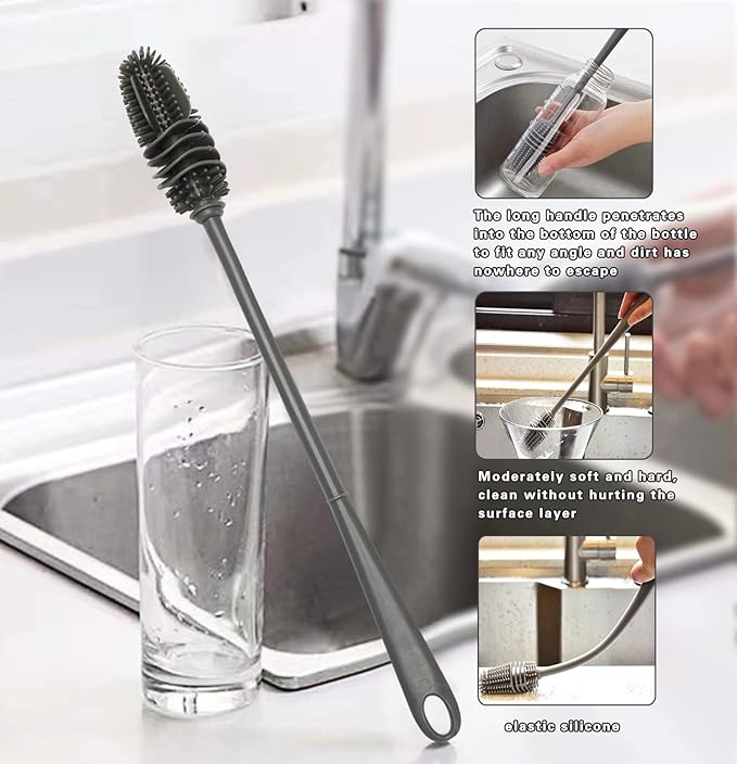 16PCS Versatile Scrubber Brush- Multipurpose Bottle Gap Brush 3 in 1 Cup Lid - Image 5