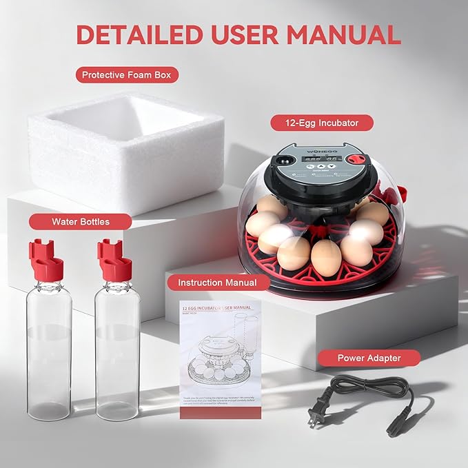 Explore+ 12 Egg Incubator for Beginners, Auto Egg Turning, Real-Time Display - Image 7