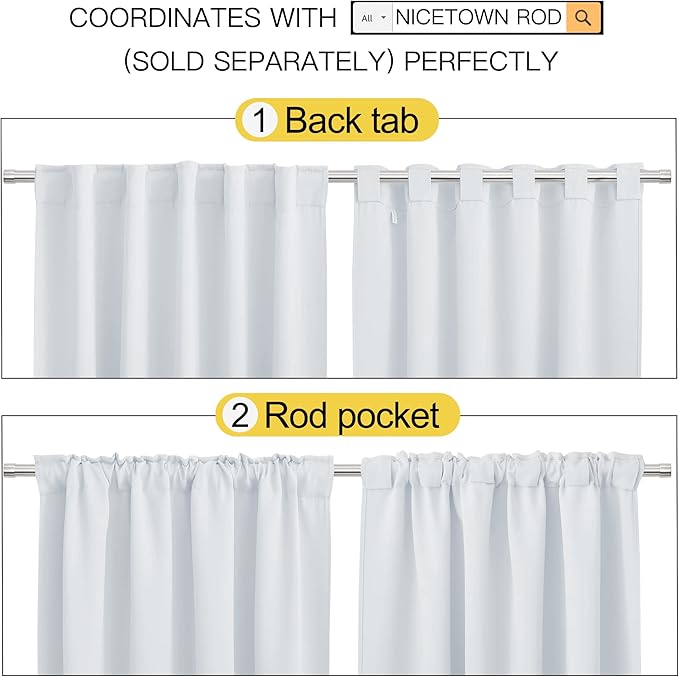 NICETOWN Insulated Room Darkening Curtain Panels - Image 4