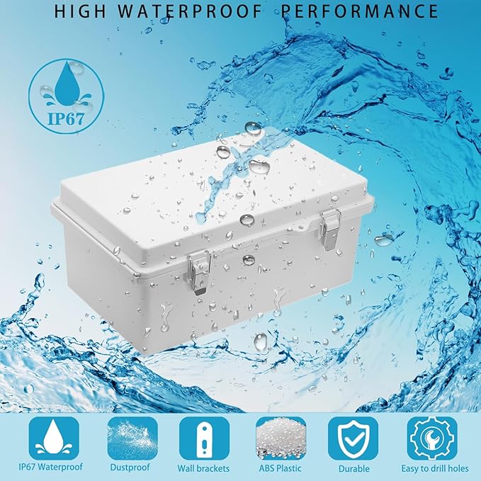 Waterproof Outdoor Electrical Junction Box Weatherproof IP67 ABS Plastic - Image 2