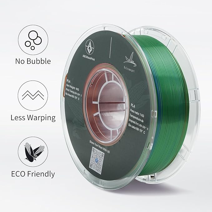 PLA 3D Printer Filament, Triple Color Silk PLA Filament, Dimensional Accuracy - Image 3