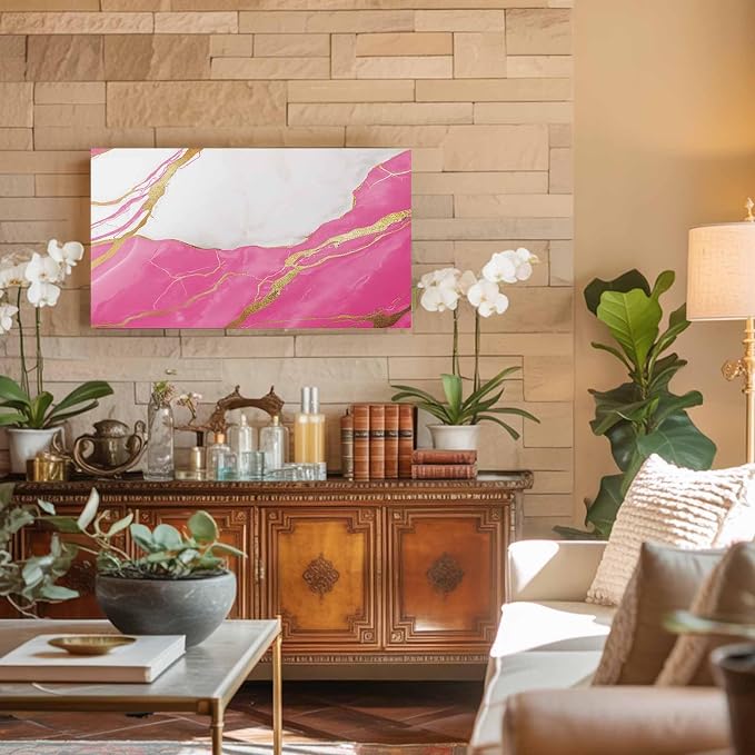 Elastic Indoor TV Cover 65" Dust Protector, Nature Marble Crack Yellow Lines - Image 4