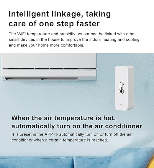 2 Pack WiFi Temperature Humidity Sensor: Wireless Temperature Humidity Monitor - Image 6