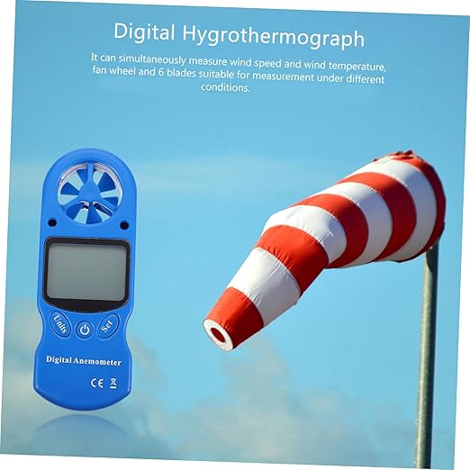 GLEAVI Handheld Thermometer Hygrometer Air Flow Velocity Wind Gauge LCD Display - Image 8