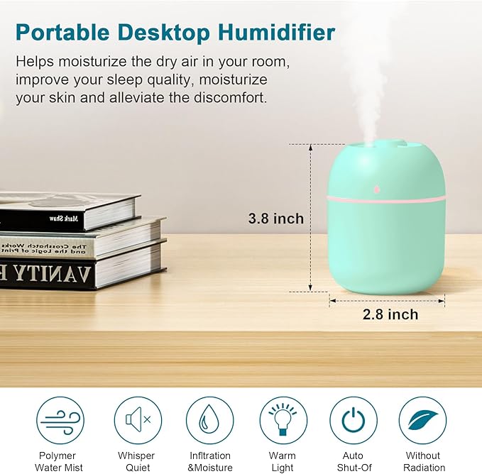 Portable Small Humidifier, USB Personal Desktop Humidifier - Image 5