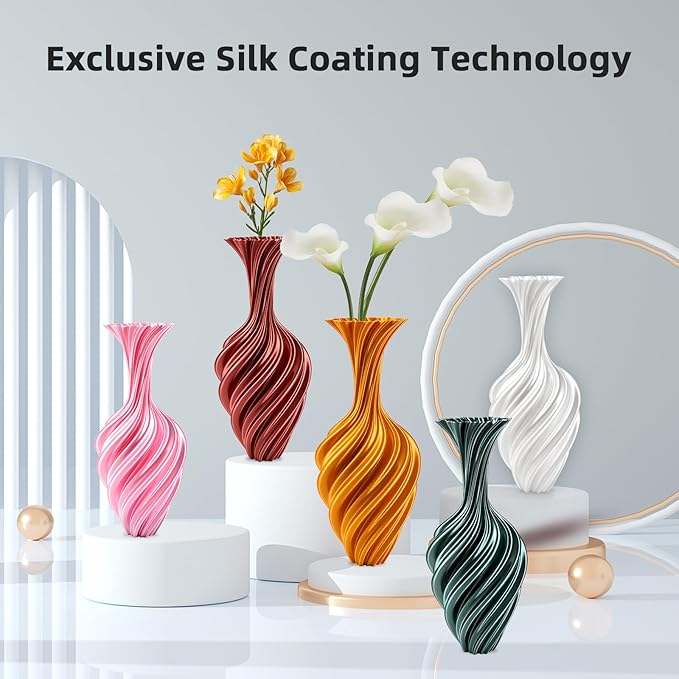 ERYONE Silk PLA Filament for 3D Printer, 1.75mm +/- 0.03mm, Silk Emerald Green - Image 3