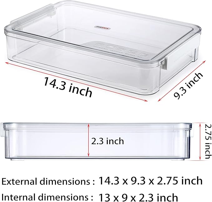 BTSKY 2 Pack Plastic Storage Containers - Image 3