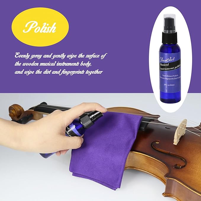 Violin Cleaner Care Cleaning Kit, Maintenance Kit, Liquid Rosin, Rosin Remover - Image 4