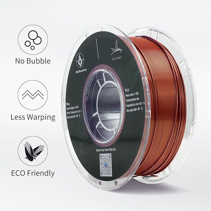 PLA 3D Printer Filament Bundle, Silk PLA Filament Dimensional Accuracy +/- 0.02 - Image 3