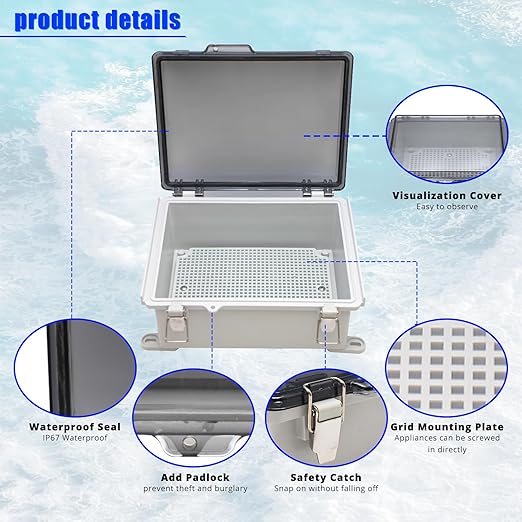 MAKERELE Small Waterproof Electrical Junction Box Clear ABS Plastic Dustproof - Image 4